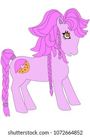 Donut is a smart and sweet pony, she bakes sweet donuts and likes to eat them with her friends. She has pink shaded colours and a donut mark on her skin. She also likes braids.