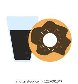 Donut and soda cup