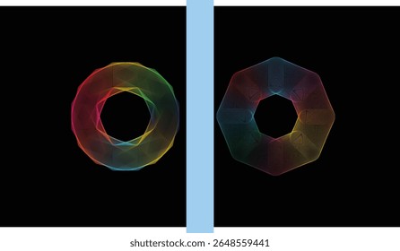espiral de rosca, formas geométricas, octógono