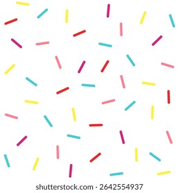Rosca polvilha confete fundo doce doce doce doce. Bonito sobremesa decoração colorido polvilhar elementos. Aniversário, festa