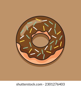 A donut with sprinkles on it