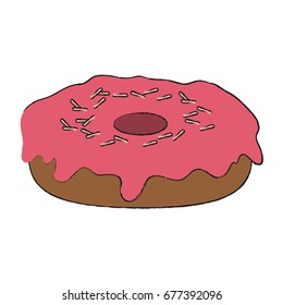donut with sprinkles pastry icon image 
