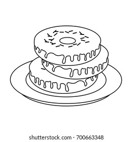 donut with sprinkles pastry icon image 