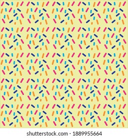 Donut Sprinkles Seamless Colorful Pattern 