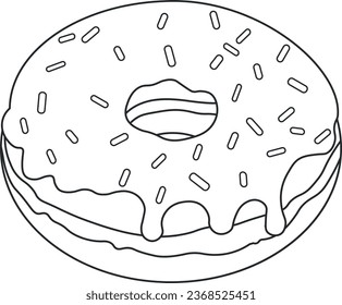 
donut with sprinkles without background