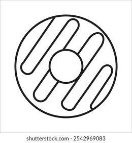 Donut stock icon outline vector