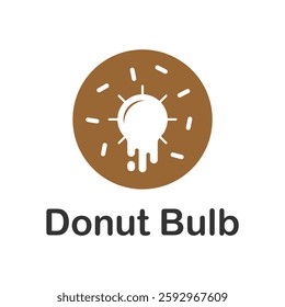 donut store flat minimalist logo design