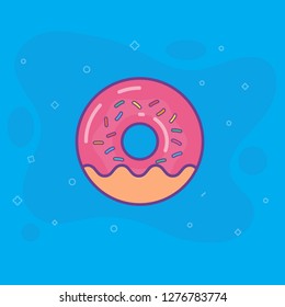 Donut Strawberry Royalty Free Icons