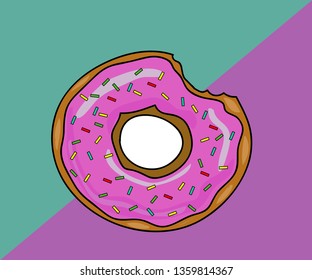 Donut strawberry topping