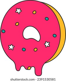 Donut Sweet Bakery Vector Illustration