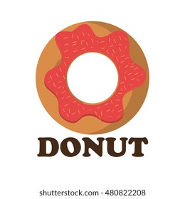 donut sweet dessert isolated