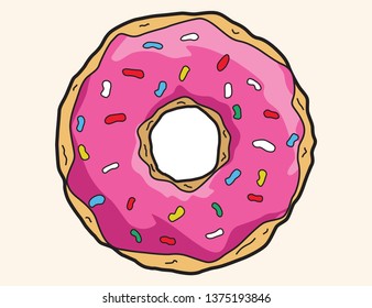 Donut - Sweet Dessert Vector Illustration
