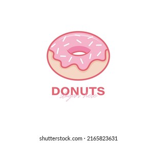  Donut sweet dessert vector logo icon premium logo