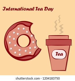 donut and tea on international tea day