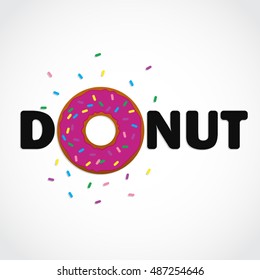 Donut Text Logo