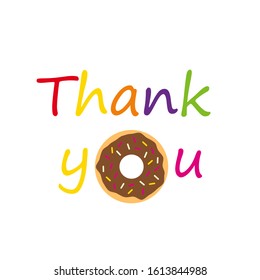 Donut Thank You Design Clipart Image Stock Vector (Royalty Free ...