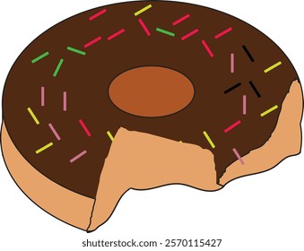 donut that has been eaten by someone