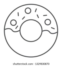 Outline Donut Vector Icon Stock Vector (Royalty Free) 1338323072 ...