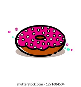 donut topping pink