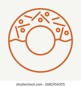 Donut diseño de moda knockout útil arte de Ilustración vectorial creativa colorida background.eps