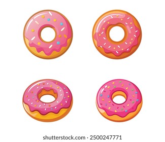 Donut Vector Art Illustration Design