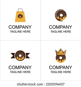 donut vector branding logo collection, for businesses and shops