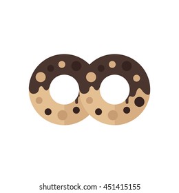 Donut vector brown color