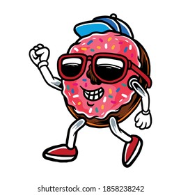 the donut vector character design