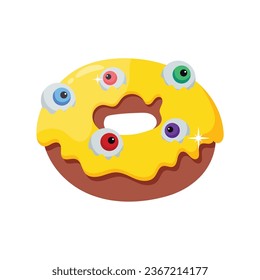 Donut vector colorful stickers Icon Design illustration. EPS 10 File