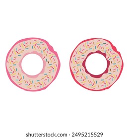 donut vector design on white background.