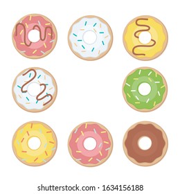 Donut vector. Donuts flat illustration. Donuts isolated icon