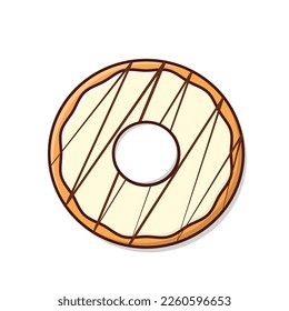 Donut vector. doughnut. donut with glaze vector cartoon logo icon design illustration
