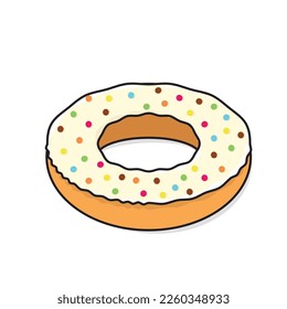 Vector de donut. rosquilla. donut con rociador vector cartografía icono de diseño