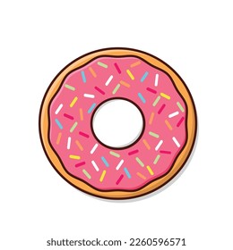 Donut vector. doughnut. donut with sprinkle vector cartoon logo icon design illustration