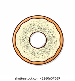 Donut vector. doughnut. tiramisu donut with oreo vector cartoon logo icon design illustration