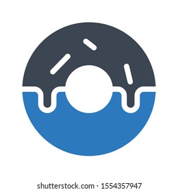 donut vector glyph colour icon