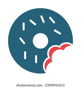 Donut Vector Glyph Two Color Icon For Personal And Commercial Use.
