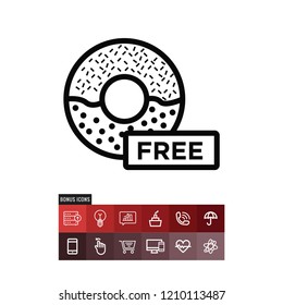 Donut vector icon