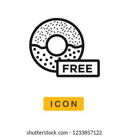 Donut vector icon
