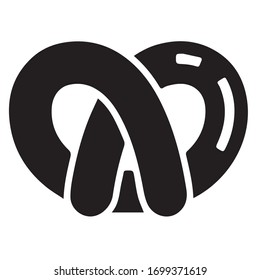 Donut vector icon Black Symbol