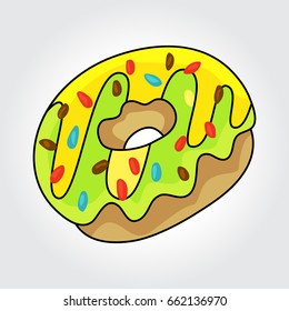Donut vector icon. Design elements.