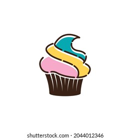 Plantilla de ilustración de diseño de icono de Donut Vector