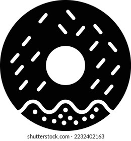 Ilustración de diseño de iconos de vectores de donut

