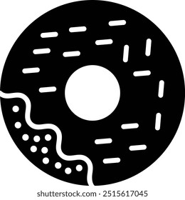 Ilustración de diseño de icono de Vector de donut