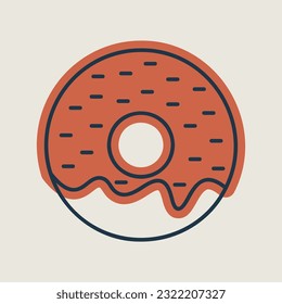 Donut vector icon. Fast food sign. Graph symbol for cooking web site and apps design, logo, app, UI
