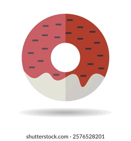Donut vector icon. Fast food sign. Graph symbol for cooking web site and apps design, logo, app, UI