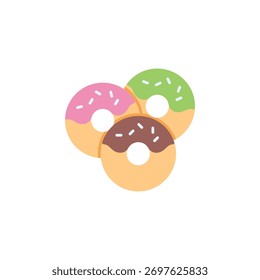 Donut vector icon. Food and beverage icon flat style. perfect use for logo, presentation, website, and more. modern icon design color style
