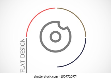 Donut vector icon Donut food icon. Donut for fast food for eating icon. 10 eps icon flat design.