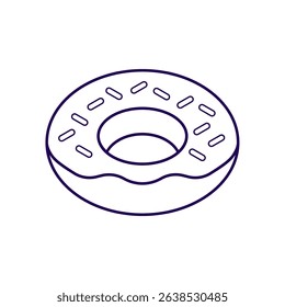 donut vector icon illustration isolated on white background