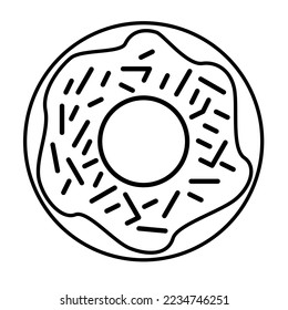 Donut vector icon isolated on white background, vector illustration